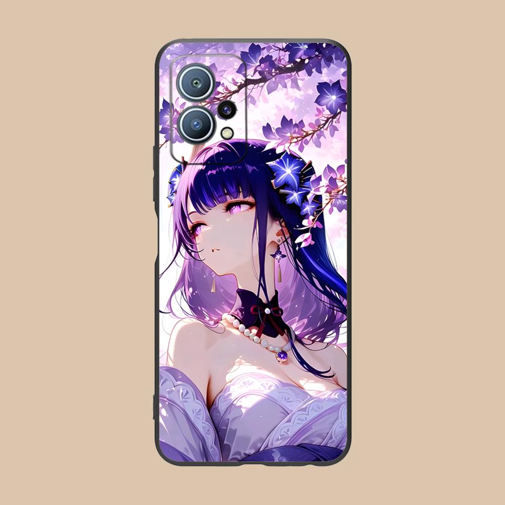 Game GI Raiden Shogun Matte TPU Mobile Phone Case for Huawei P60 P50 P40 P30 P20 P10 P9 P8 Pro Lite Plus Colorful Printing Cover