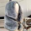 Autumn and Winter Fur Coat Women's Vest Short Clothing Patchwork Slim Versatile