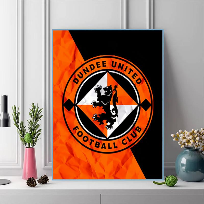 Dundee United FC Pattern 3pcs 100% Round Full Drill 5D DIY Diamond Painting Embroidery Cross Stitch Rhinestone Décor