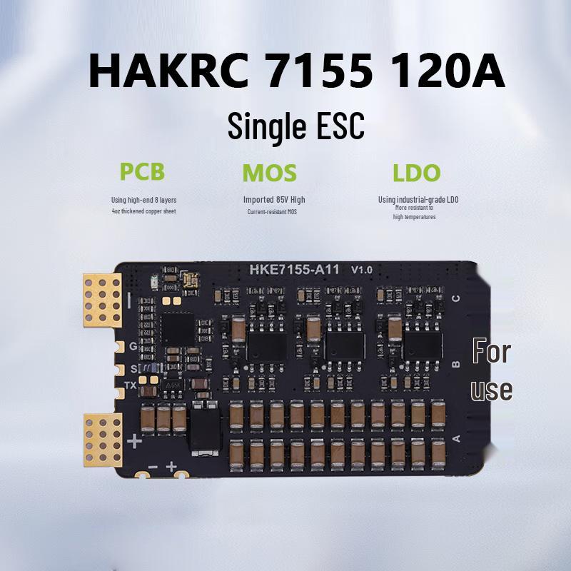 

HAKRC 7155 120A 6-12S FPV гоночний дрон Одиночний ESC (версія CN)