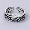 Thai Silver Creative Retro Double Chain 925 Sterling Silver Jewelry Woven Personality Exquisite Opening Rings TYB566