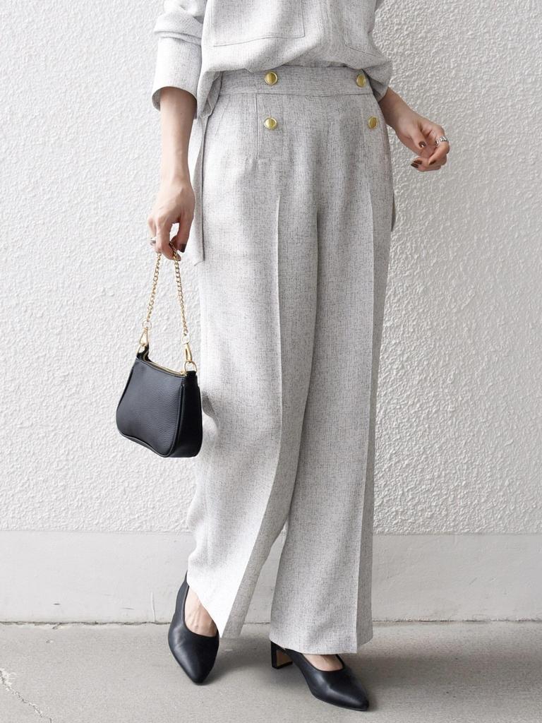 Ships Any Machine Washable Tweed-Like Marine Pants [Navy Blue] 723160034 Light Gray One Size