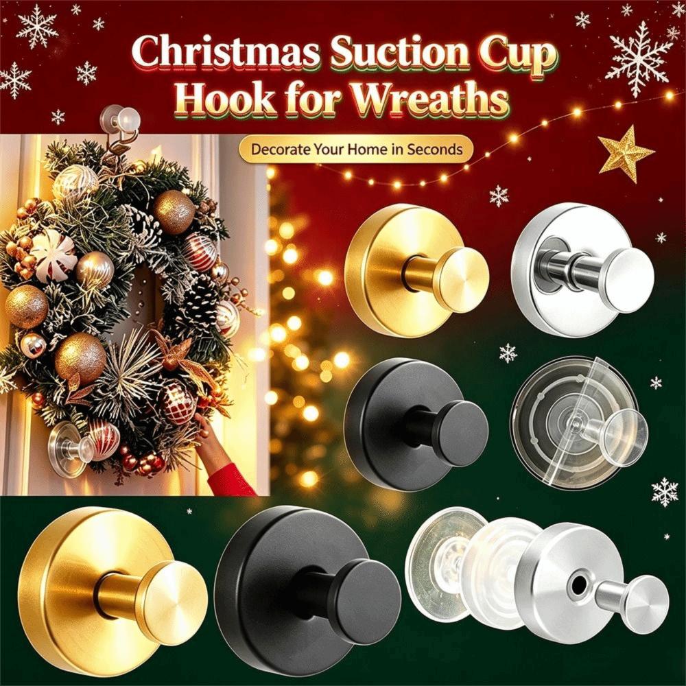 Stainless Steel Christmas Suction Cup Hook No Drill Wall Suction Hook  Bathroom Hanging