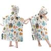 Foldable Children Beach Towel Hooded Wrap Cloth Comfortable Kids Cape Beach Bath Robe Comfortable Cloak Bath Towel