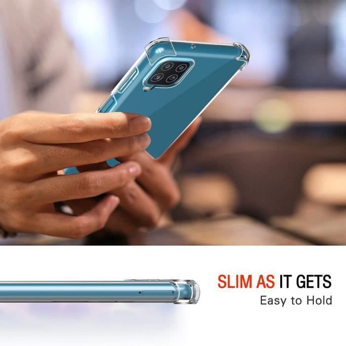 Coque et protection d'écran - Samsung - Galaxy A12 / M12 - Transparent - Gel TPU - Verre trempé