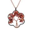 Vintage Winding Tree Root Sunflower Tree Of Life Necklace Gravel Crystal Pendant Necklace N69