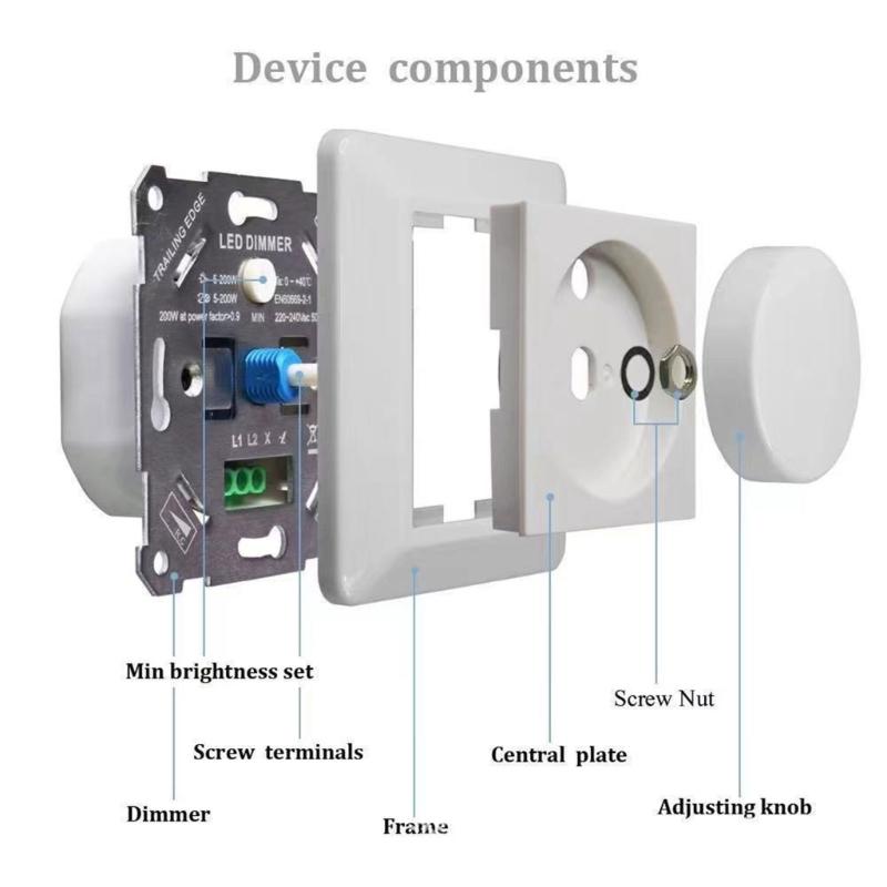 User Friendly Adjustable Lighting Dimmer Quiet Operate Energy Efficient Lighting Dimmer switches for Various Environment