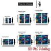 Set Of 2 Flat Printing Curtains Without Rod Galactic Whales Ocean Ramadan Festival Fashion Versatile Polyester Curtain