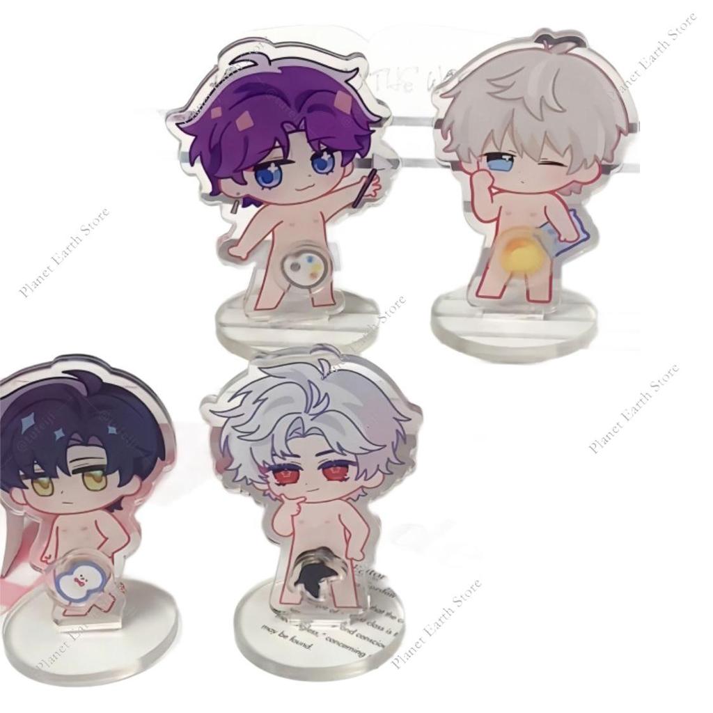 1/4Pcs Game Love and Deepspace Sylus Xavier Zayne Rafayel Cosplay Figure Stand Rotate Standing Plate Ornament Cartoon Gifts New