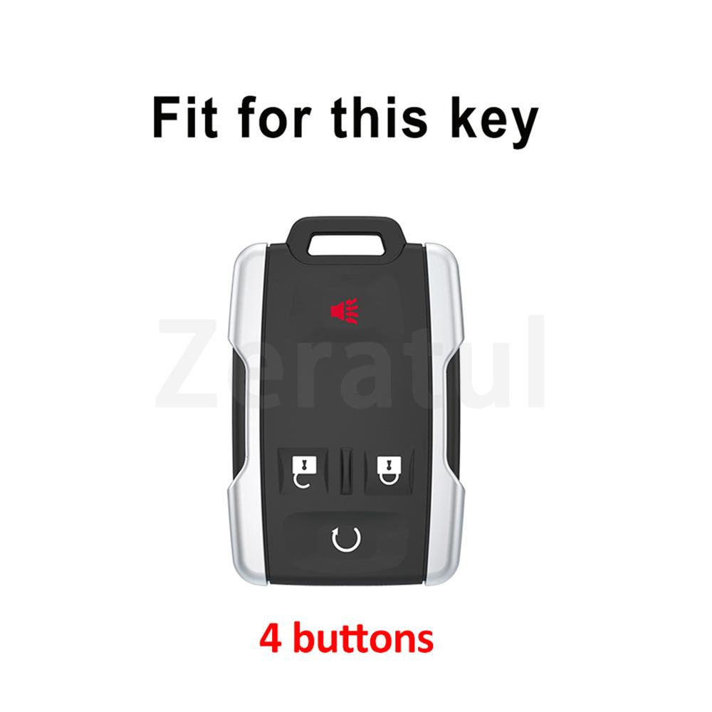 4 Buttons Soft Tpu Car Key Case Cover For Chevrolet Sierra 1500 Sierra 2500Hd Sierra 3500Hd Yukon For Gmc Shell Fob Holder