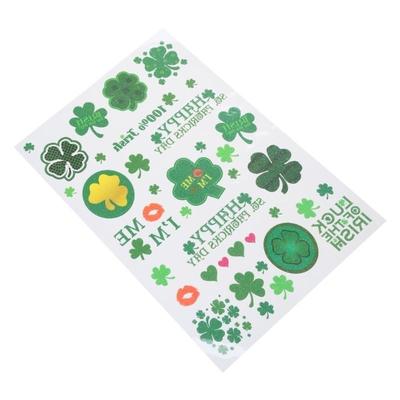 652F Waterproof Decals for Irish Festivities Green Stickers for Men and Women