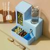 2-in-1 Automatischer Hamster Futterautomat Wasserspender Multifunktional Kleintiere Trinken Und Füttern Futterbehälter