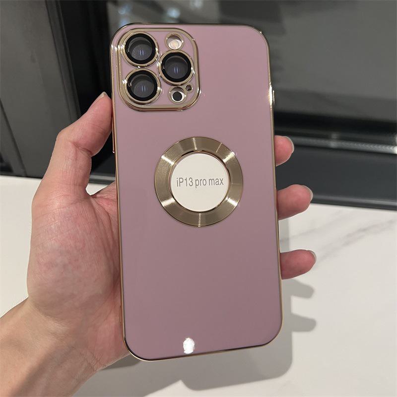 Pupillenlinsen-CD-Muster iPhone Hülle für iPhone 11-14 - Galvanisiertes TPU Einfarbig