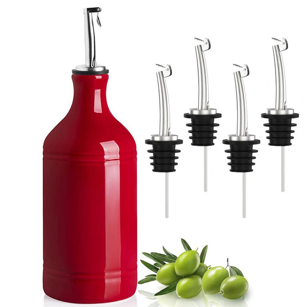 4Pcs Wine Pourer Stainless Steel Alcohol Liquor Oil Spouts Bottle Dispenser Wine Bottle Stopper with Cap Wine Accessories