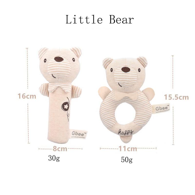 Organic Cotton Baby Hand Crank, Newborn Soothing Doll, 0-1 Year Old Baby Toy Hand Bell