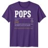 Pops Definition Unisexs T Shirt Grandad Grandpa Gift Fathers Day Graphic Tee
