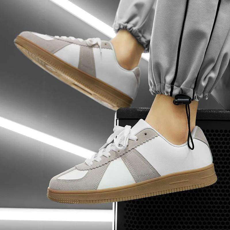 Mode Herren Freizeitschuh Atmungsaktiv Weiß Herren Sneaker Mode Fahren Laufen Tennisschuhe für Herren Skate Flats Paar Sneaker 36-47