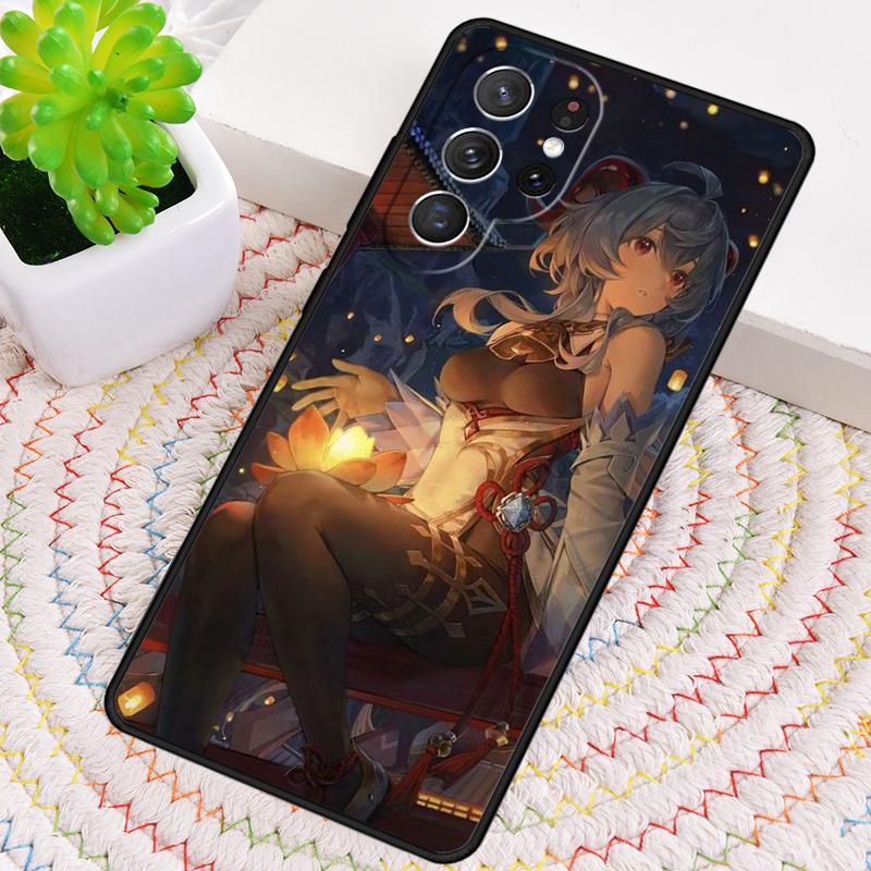 Genshin Impact Ganyu Silicone Phone Case For Samsung Galaxy note 10 pro S26 S25 S24 S23 S22 S21 Plus S25Ultra Capa Cover