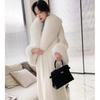 Autumn and winter coat imitation fur coat long imitation fox fur collar women thickened imitation mink coat