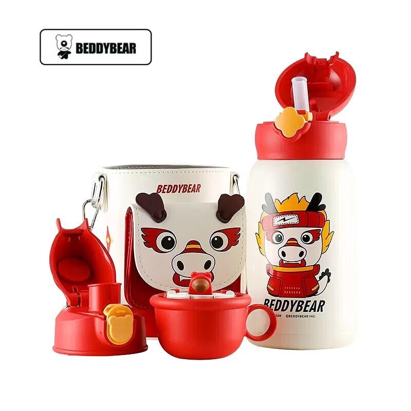 Термобутылка BEDDYBEAR для детей из нержавеющей стали с трубочкой