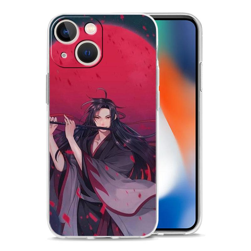 Luxus-Telefonhülle für iPhone 15 14 13 12 11 Pro Max XS X XR 7 8 Plus Soft Clear Stoßfeste Hülle Anime Mo Dao Zu Shi Wei Wuxian