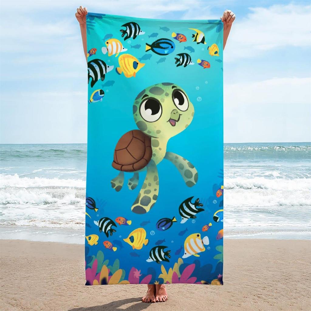 Superfine Fiber Square Beach Towel With 3d Digital Print For Beach Vacation Use