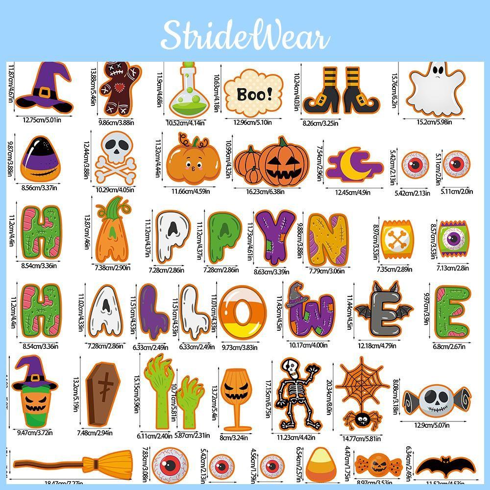 Blackboard Event Halloween Stickers Set With Paper Card Labels Party Decor Props