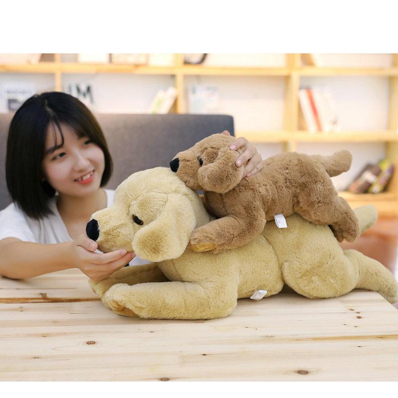 40cm 80cm Simulation Labrador Plush toy Stuffed Lifelike Dog Animals Toy Soft Dog Pillow Hug Message Pillow Office Gift for Her