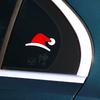 Adorable Car Creative Stickers for Tesla Model 3/Y Christmas Santa Hat Glass Window Decoration Tesla Decal Car Auto Accessories