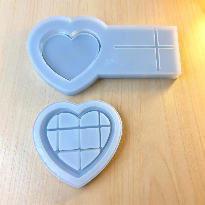 Food Grade Silicone Heart Mold for Making Resin Soap Candle Crafts Projects with Simple Release and Multipurpose Use