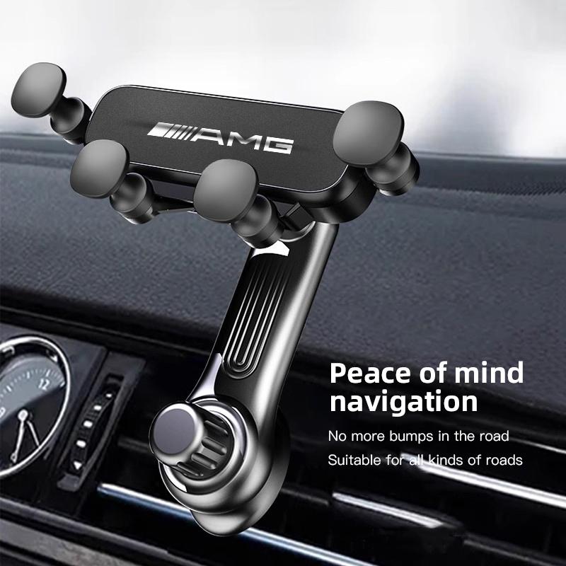 2025 Horký Držák na Mobilní Telefon do Auta s Gravitací Navigační Držák GPS Pro Mercedes Benz AMG GLE GLS CLS GLC CLA GLA GLK ML C197 R231 W