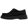 Chukka Leather Round Toe Lace-Up Casual Shoes Men Sneaker Black CBN56-BLK