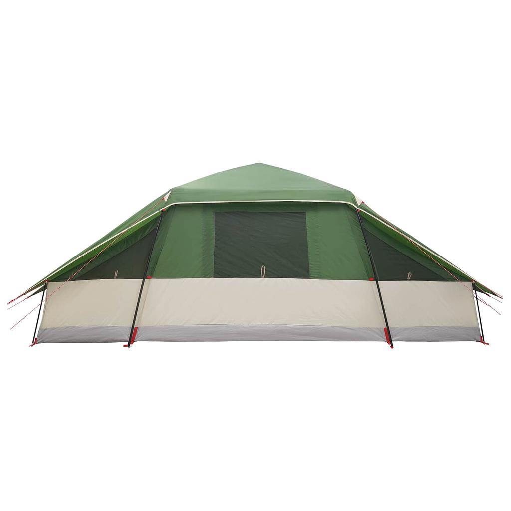 Family Tent with Rain Fly Waterproof Green for 10 Persons
