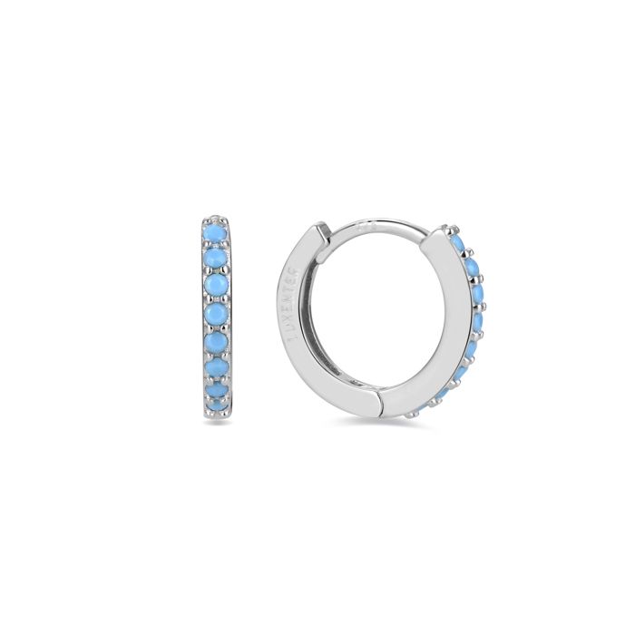 Boucles D'oreilles - LUXENTER - Valaries - Argent 925 - Turquoise - Femme
