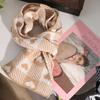 Korean Style Plaid Heart Scarf Knitted Winter Cashmere Shawl Elegant Y2K Checkered Scarf  Unisex