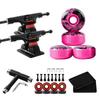 Professional Skateboard Trucks Hard Wheels Set Street Skating Tricks Kids Adult Compatible