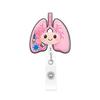 1 Stück Neues Design 1 Stück Shaker Acryl Einziehbar Krankenschwester Ausweisrolle Anime Herz Lunge Zähne Arzt Namensschild Ausweishalter Clip