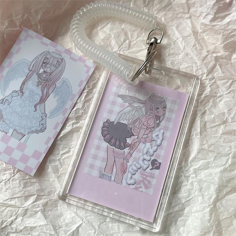 1Style School Card Access Card Holder Acrylic Transparent Protective Sleeve Id Card Bus Meal Worker Id Card Holder