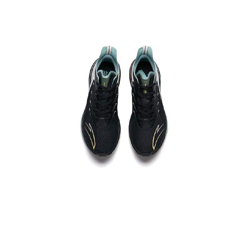 ANTA MACH 1.0 Running Shoes Men's Low Top Black/Green/White 112135562-1