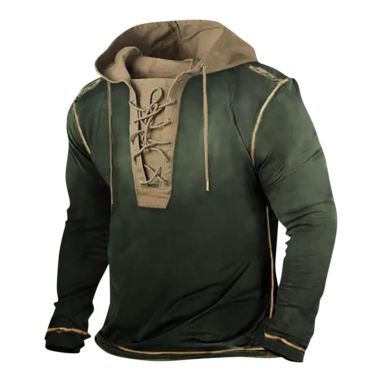 

Одежда для фитнеса, мужской периферийный свитер, футболка с длинными рукавами и капюшоном L