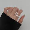 Zinc Zinc Alloy Simple Open Ring Finger Buckle Cat Ring Minority   Gift