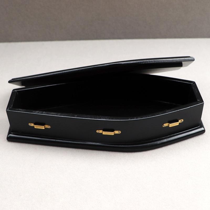 Miniature Coffin Wood Realistic Coffin for Girls 1/12 for Doll House Decor Micro Scene Furniture 1/6 Baby for Doll Accs