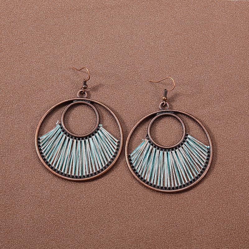 Handmade Retro Bohemian Ethnic Tassel Earrings for Women, Long Thai Style