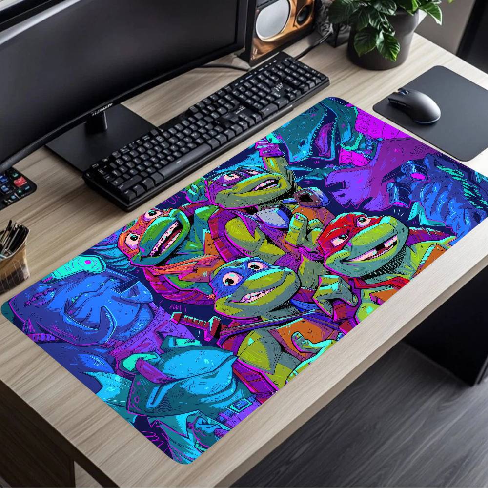 N-Ninja T-Turtles Mousepad Large Keyboard Desk Mat Gaming Mouse Pad LockEdge Non-slip Mat