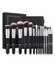 DUcare Ensemble de pinceaux de maquillage 15 pièces, pinceaux à cheveux synthétiques pour fond de teint, mélange de fard à paupières, poudre anti-cernes, Kit d'outils de maquillage avec sac