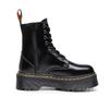 Leder dicke Sohle Loch Martin Stiefel Damen High-Top Seitenreißverschluss Britische Kurzstiefel Muffin-Sohle Schnürung Damenstiefel