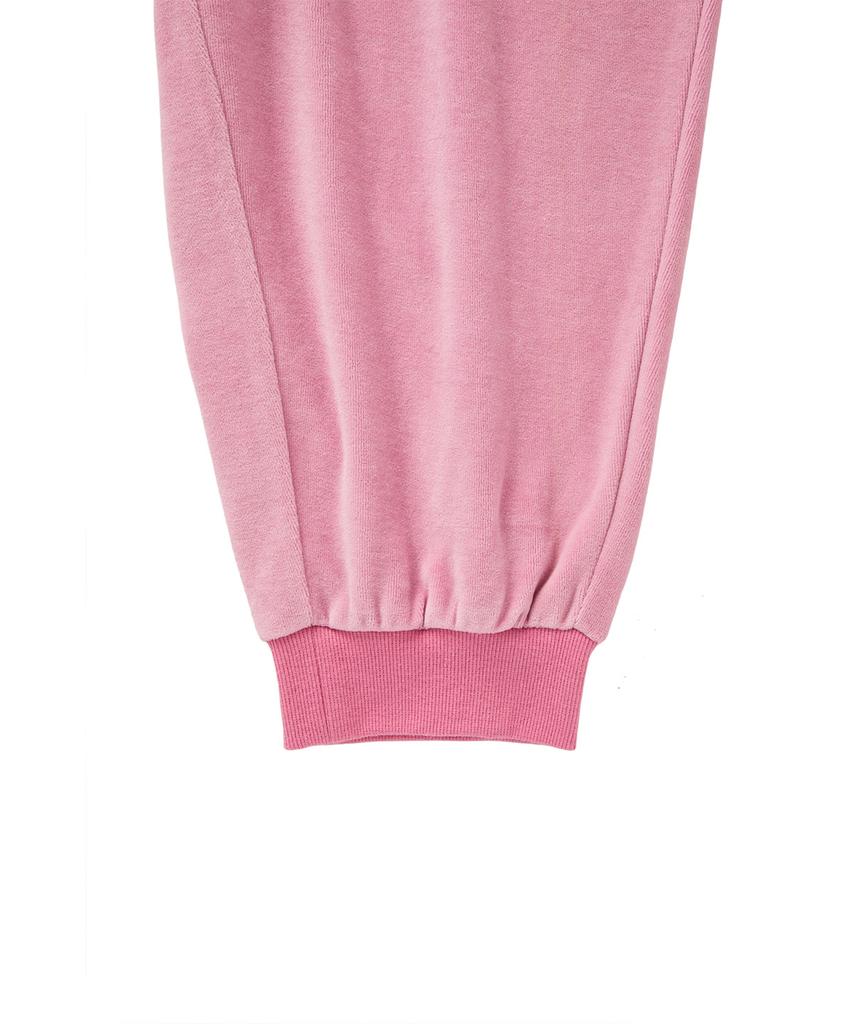 DEINET Rose Typo Capri Jogger Pants In Pink