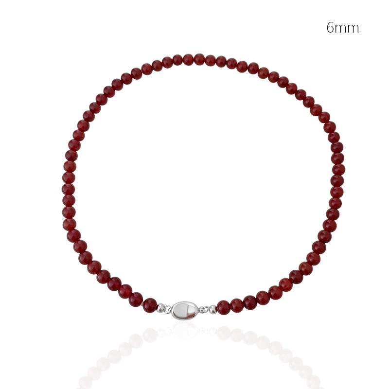 2024 High-End Natural Red Agate Clavicle Choker Necklace for Women: New Chinese National Style Accessory