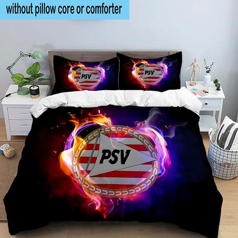 Psv Sports Emblem 3PCS Bedding set,Ideal for1pc Duvet Cover And 2pcs Pillowcases Perfect for Christmas gift,Ideal for Bedroom, Dormitory