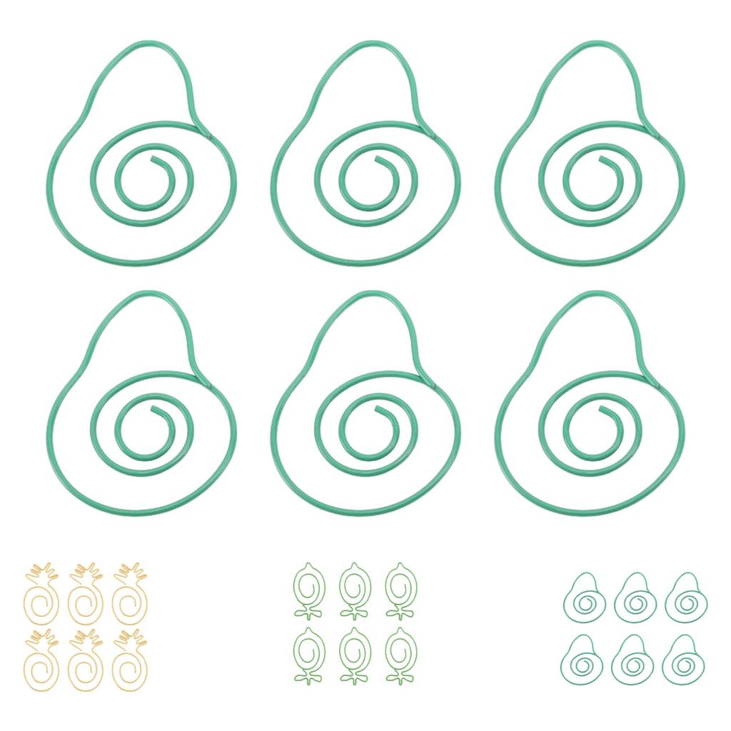 100Pcs Cute Paper Clips Lovely Fruit Design Exquisite Color Wide Application Kids Paper Clips for Of